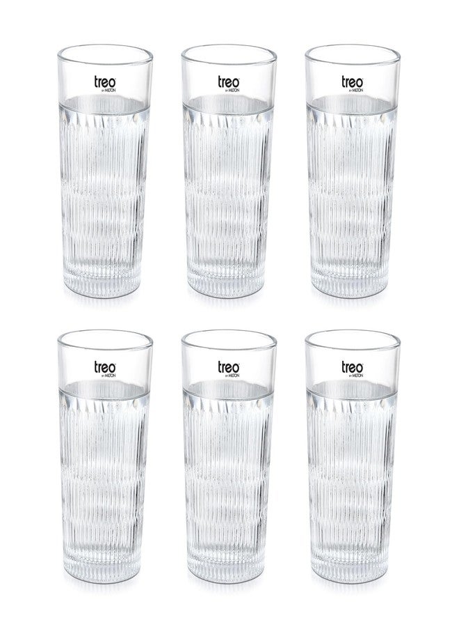 تريو مجموعة أكواب زجاجية فاخرة من تريو باي ميلتون إليكس، مكونة من 6 أكواب، مثالية للماء والمشروبات الباردة، للاستخدام المنزلي والمطاعم والحفلات. سعة 290 مل. - Image 2